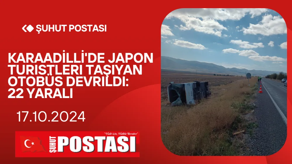 Karaadillide japon turistleri taşıyan tur otobüsü devrildi: 1